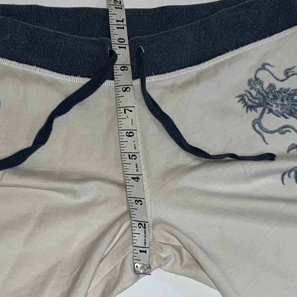 🐉🐲Lucky Brand vintage sweatpants Asian dragon 🐲Bermuda style short - Picture 5 of 11